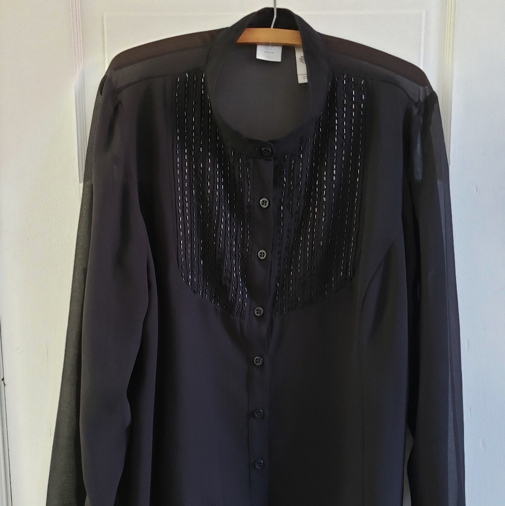 Emma James Semi Sheer Button Down Shirt